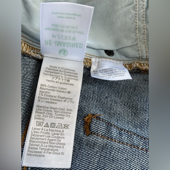 J. Crew  Blue Denim Shorts Size 30 Rolled Hem Stretch Jean Shorts - Picture 6 of 6